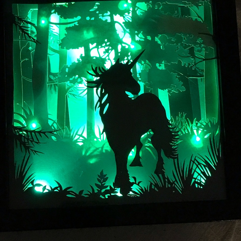 Unicorn Shadow Box
